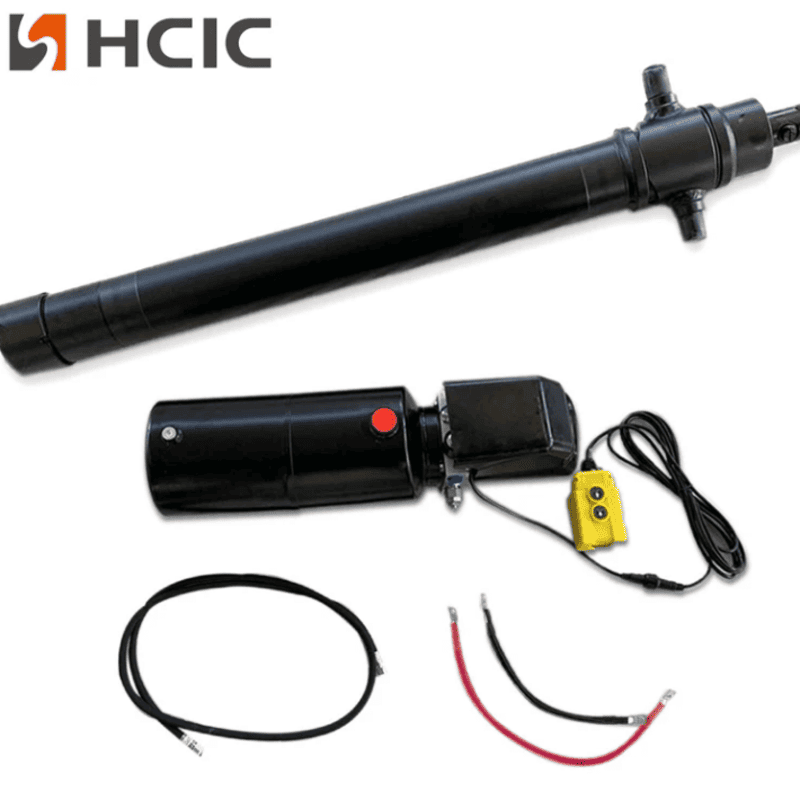 4TG-E90-1000 ట్రైలర్ హైడ్రాలిక్ సిలిండర్ + కస్టమ్ పవర్ యూనిట్ కాంబో