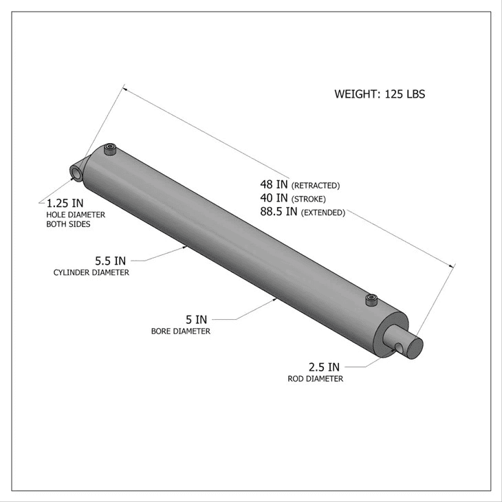 హైడ్రాలిక్ నాన్-బైపాస్ సిలిండర్