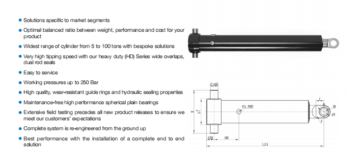 Front Tipping Hydraulic Cylinder