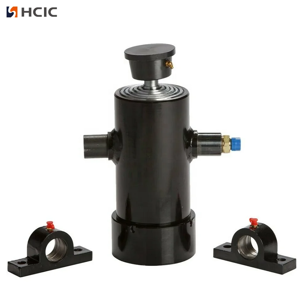 టిల్టింగ్ ట్రైలర్ చట్రం చిన్న టెలిస్కోపిక్ హైడ్రాలిక్ సిలిండర్